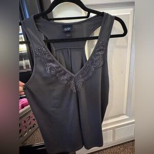 Daytrip Gray Lace Tank Top